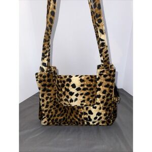 Safari Leopard Animal Print Faux Fur Purse Handbag